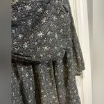 Ralph Lauren  Denim & Supply Black Floral Mini Baby Doll Dress Bell Sleeve Medium Photo 2