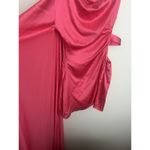 Cult Gaia  Sangria Air Satin Malia One Shoulder Bell Sleeve Mini Dress Small Photo 6