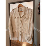 Loft  White Utility Jacket Size Small Photo 2