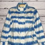 Style & Co NWT Size S Blue & White Tie Dye Drawstring Waist Zip Front Jacket Photo 2