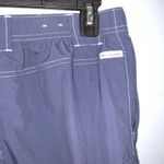 Columbia Women’s Navy Blue Nylon White Stitching Sporty Cargo Shorts Pockets Sm Photo 2