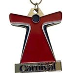 Carnival Cruise Line Souvenir Lanyard Medallion Iconic Smokestack New u Red Photo 0