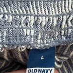 Old Navy Jumpsuit Womens Navy Blue Stripe Linen Blend Romper SZ L Photo 9