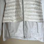 Duno white mixed media cropped puff down jacket Size M Photo 4