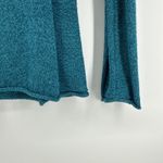 Sundance Long Sleeve Henley Knit Top Teal Blue Women's Small Cotton Silk Blend Photo 3