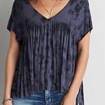 American Eagle Outfitters acid wash babydoll tee Gray Size M Photo 0