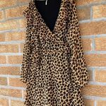 Free People Leopard Print Frenchie Mini Wrap Dress medium Photo 10