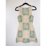 Sofie The Label Dress Green Carmine Patchwork Crochet Mini Cottagecore Small Photo 5