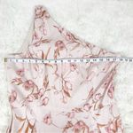 Antonio Melani Pink Floral One Shoulder Jumpsuit Linen Blend Belted Size 12 New Photo 9