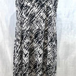 cj banks black white and gray abstract print maxi dress size X (14W) Photo 0