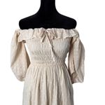 R. Vivimos Off The Shoulder Maxi Dress Smocked Milkmaid Size S Cottagecore NEW Photo 3