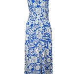 Patrons of Peace Blue White Floral Arcadia Jumpsuit Sleeveless Women's XL Photo 0