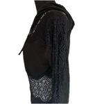 Venus Retro Black Lace Lightweight Hoodie Long Sleeve Women’s Size XS Photo 2
