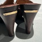 Michael Kors Wooden High Heel Clogs real leather Size 8. B56 Photo 6