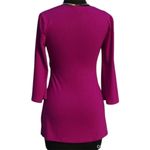 Cache Empire Bust Gold Metal Grecian Gold Self Belt Top New Ruched Plum NWT $118 Photo 5