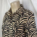 Allison Taylor VTG Stretch Tan Black Cropped Jacket Zebra Tiger Stripes XS / S Photo 3