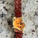 Disney Pooh Vintage Timex with Gold Accent Brown Photo 4
