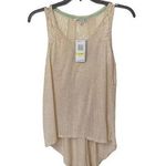 Jolt  Ivory Beige High Front Low Back Sleeveless Top Medium New With Tag Photo 0