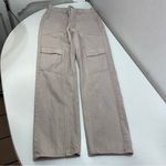 AGOLDE  Cooper Cargo Pants Women 24 Beige Utility Straight Leg High Waist Photo 0