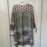 Fig and Flower Tunic Top/ Dress Blue Floral‎ Romantic Flowy Sheer Size XL Photo 4