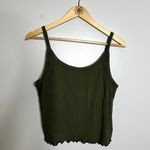 Old Navy  Green Ribbed Ruffle Tank Top Photo 3