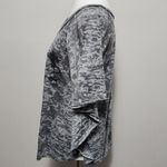 Lucy & Laurel  gray floral studded burnout batwing blouse size large Photo 3