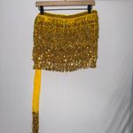 Gold Sequin Wrap‎ Skirt Rave Swimsuit Cover Sarang Size M Photo 3