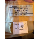 Biella Collezioni Pants Women 6 Yellow Wool Tapered Leg Dress Pants Trousers Yellow Size 4 Photo 8