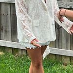 Mod On Trend White Lace Blazer Photo 0