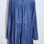 Time and Tru Blue Chambray Shirt Dress Size Large 12 Photo 4