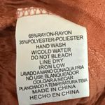 Bacio Brown Pom Pom Tassel Embellished Ruffle Boho Western Blouse Top Size S Photo 4