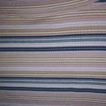 Quest L Pink Tan Blue Striped Nylon Stretch Top Size L Photo 3
