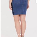 Torrid Distressed Frayed Hem Side Stripe Denim Mini Skirt Size 22 Photo 1