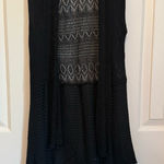 Black Crochet Knit Open Photo 1
