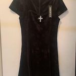 Dangerfield Cross Embossed Velvet Dress M NWT Black Size M Photo 1