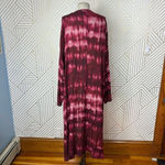 Torrid  Wine Tie Dye Gauze‎ Long Kimono Plus Size 1X Photo 7