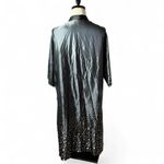 Victoria's Secret Victoria's‎ Secert Black Silk Elegant Kimono Cover Up Robe Photo 2