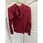 Under Armour NWT Under Armor Women's UA Loose Waffle Hoodie. SZ small. Maroon Photo 4