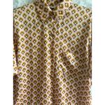 ZARA Women's Button-Down Short Sleeve Shirt, Geometric Print Blouse Top S Photo 2