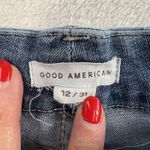 Good American Jeans 12 / 31 Good Waist Crop Chew Hem Jean High Rise Stretch Photo 7