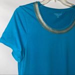 Coldwater Creek  Scoop Neck Sequin Top Size Medium Photo 1