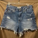 We The Free  Button Fly Denim Distressed Shorts Womans Size 28 Photo 0