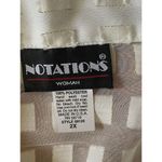 Notations Vintage  Sheer Blouse 2X White Gold Geometric Button Down USA Photo 1