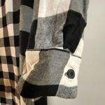Place Plaid Black and White Long Sleeve Collared Flannel Dress Women's Sz XS Photo 9