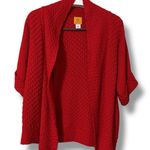 Ruby Rd. women’s size large red crochet sweater short sleeve workwear casual Photo 0