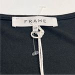 frame denim Frame Womens SZ Small Black Shirred Flounce Top Short Sleeve Style# LTWS1761 NEW Photo 2