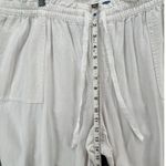 Old Navy Linen Crop Pant Women 2XL Bright White Pull On Elastic Waist Summer NEW Photo 6
