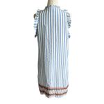 THML  Blue/White Striped Tassel Mini Straight Dress Women's Size Medium 41-9 Photo 1