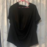 SheIn Black Drape Blouse Photo 0