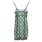 Rue 21 Mini Dress Womens M Green Pink Plaid Mesh Bow Sheer Lined Coquette Y2K Photo 2
